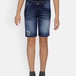 Pepe Jeans Boys Blue Solid Regular Fit Denim Shorts-image-69