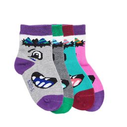 Camey Kids Pack of 4 Patterned Above Ankle-Length Socks-36