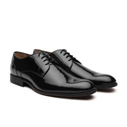 Jack & Jones Men Black Glossy Leather Derbys-image-50