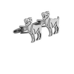 Alvaro Castagnino Silver-Toned & Black Quirky Cufflinks-image-78