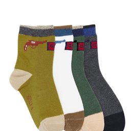 Camey Kids Pack of 4 Patterned Above Ankle-Length Socks-picture-4