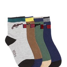 Camey Kids Pack of 4 Patterned Above Ankle-Length Socks-picture-15