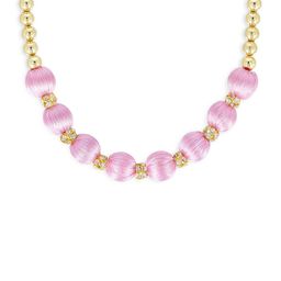 AKSHARA Girls Gold-Toned & Rose Synthetic Handcrafted Necklace-11