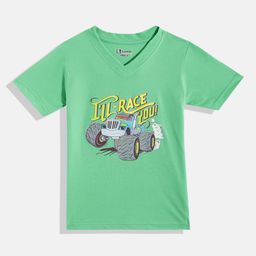 Eteenz Boys Blaze Printed V-Neck T-shirt-image-93