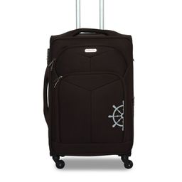 NOVEX Unisex Brown Solid Soft-Sided Trolley Suitcase-5