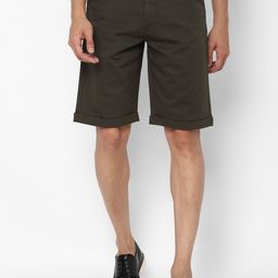 SIMON CARTER LONDON Men Olive Green Solid Regular Fit Shorts-image-17