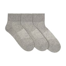 Supersox Men Pack of 3 Grey Ankle-Length Socks-33