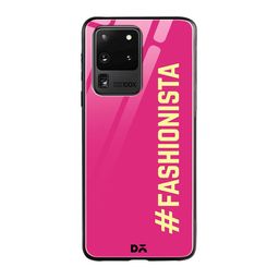 DailyObjects Pink & Yellow Fashionista Samsung Galaxy S20 Ultra Shock Absorbent Glass Case-11