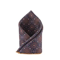 The Tie Hub Men Orange & Brown Printed Silk Reversible Pocket Square-picture-17