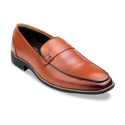 MISSALI 1932 Men Tan Brown Solid Formal Leather Loafers-image-71