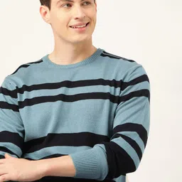 Mast & Harbour Pure Acrylic Striped Pullover-picture-33