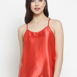 Purple State Women Orange Solid Top-16