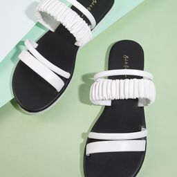 Mast & Harbour Women Open Toe Flats-22