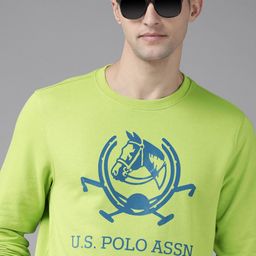 U.S. Polo Assn. Men Green Brand Logo Print Sweatshirt-image-45
