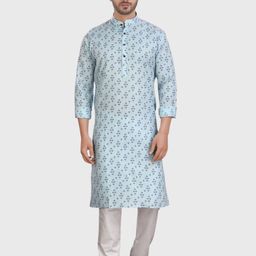 SHIWAM ETHNIX Geometric Printed Kurta With Pyjamas-picture-6