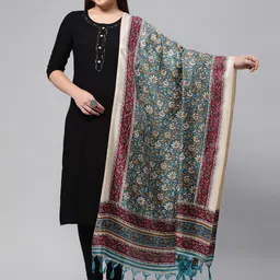 Rani Saahiba Printed Art Silk Kalamkari Dupatta-picture-18