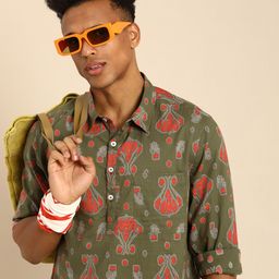 Sangria Men Comfort Opaque Printed Casual Shirt-image-57
