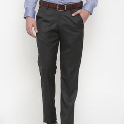 Peter England Elite Men Black Slim Fit Formal Trousers-image-69