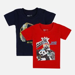 Bodycare First Boys Pack of 2 Printed Round Neck T-shirts-46