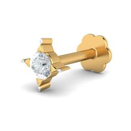 KUBERBOX 18K Yellow Gold Cayman 0.04 Carat Nose Stud-46