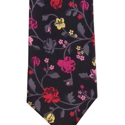 PELUCHE Black & Multicoloured Printed Broad Tie-picture-8