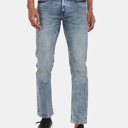 AD By Arvind Men Blue Stretchable Acid-Wash Cropped Regular Fit Jeans-image-20