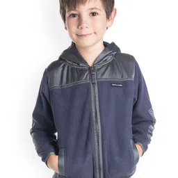 Cherry Crumble Boys Grey & Blue Colourblocked Bomber-picture-15