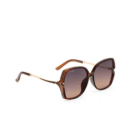 ROYAL SON Women Brown Lens & Brown Oversized Sunglasses with UV Protected Lens-58