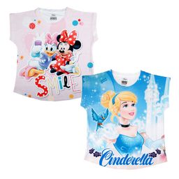 Disney by Wear Your Mind Pink & Blue Pack of 2 Cinderella Printed Top-image-10