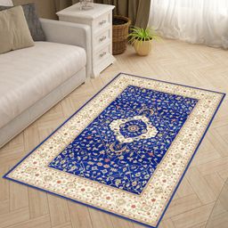 Status Purple & Beige Ethnic Motif Printed Hand-Tufted Carpet-12