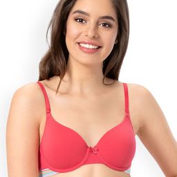 every de by amante Solid Padded Wired Sassy Stripes T-Shirt Bra - EB011-picture-56