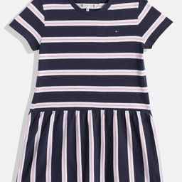 Tommy Hilfiger Girls Striped Organic Cotton A-Line Dress-image-38