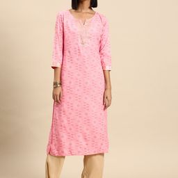 all about you Geometric Printed Indie Prints Kurta-image-56