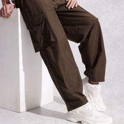 WROGN Men Loose Fit Pure Cotton Trousers-image-84