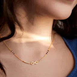 MINUTIAE Brass Gold-Plated Crystal Studded Necklace-14
