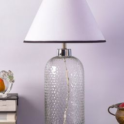 THE LIGHT STORE Transparent Solid Bedside Standard Table Lamp with Shade-31