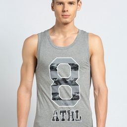 Van Heusen Men Grey Printed All Day Comfort Graphic Print Vest-picture-1