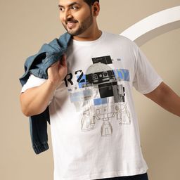 Sztori Plus Size Star Wars Printed Pure Cotton T-shirt-image-53