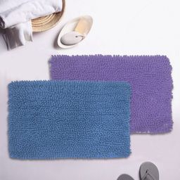 BIANCA Set Of 2 Mushroom Texture Non-Slip Shaggy Bath Rugs-84