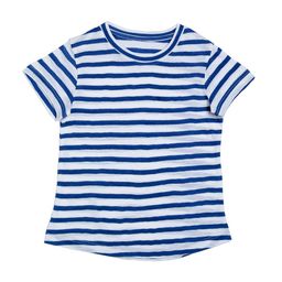 DOOR74 Unisex Kids Blue Striped Round Neck T-shirt-image-83
