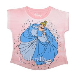 Disney by Wear Your Mind Girls Pink & Blue Cinderella Printed Top-picture-7