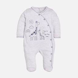 BABY GO Unisex Kids White & Blue Printed Cotton Rompers-image-56
