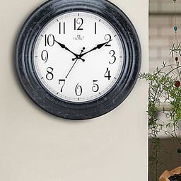 Horo White Hand-Painted Geometric Solid Analogue Wall Clock (30.48 cm x 30.48 cm)-58