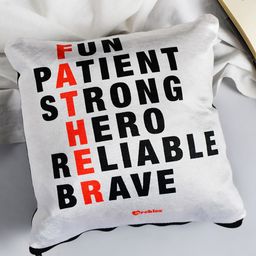 Archies White, Red & Black Printed Square Cushion-image-82