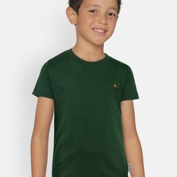 dongli Boys Green Solid Round Neck T-shirt-image-71