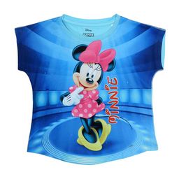 Disney by Wear Your Mind Girls Blue Minnie Mouse Printed Top-image-99