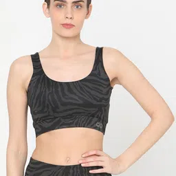 Silvertraq Grey & Black Abstract Workout Bra Full Coverage Underwired-picture-28