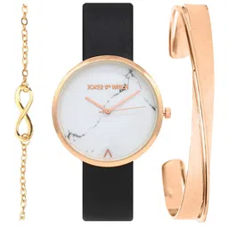 Joker & Witch Women Gold-Toned & White Serene Watch Bracelet Stack-image-40
