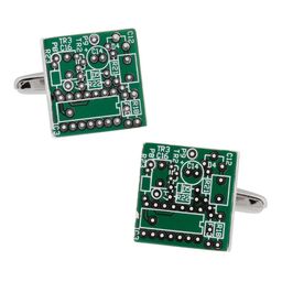 The Tie Hub Green & Silver-Toned Cufflink-picture-44
