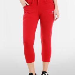 BODYACTIVE Women Red Solid Regular Fit Capris-image-29